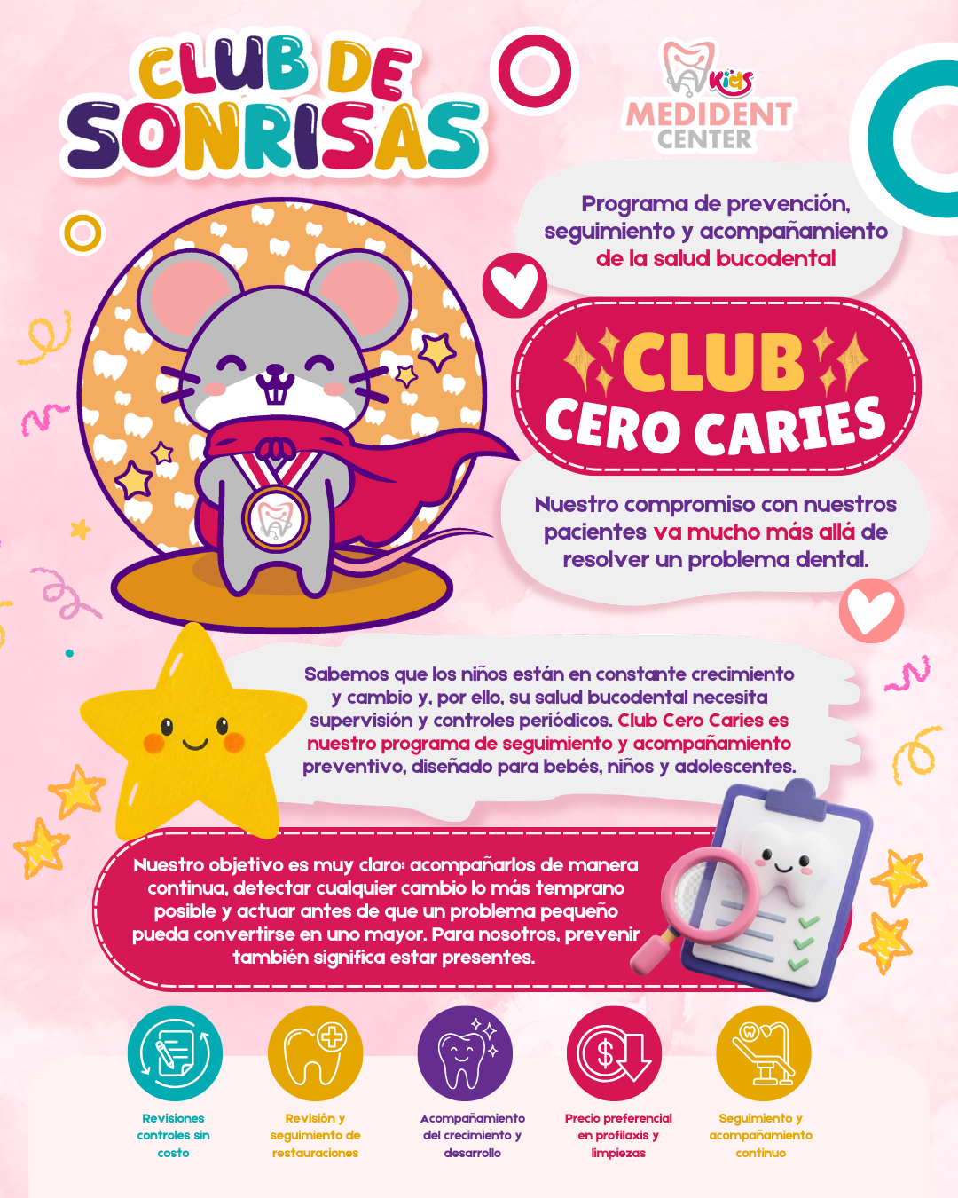 Niño feliz en el Club Cero Caries